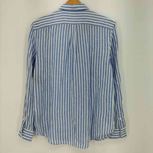 ポロラルフローレン POLO RALPH LAUREN RELAXED FIT ポニー刺繍 リネン ストライプシャツ メンズ import:S