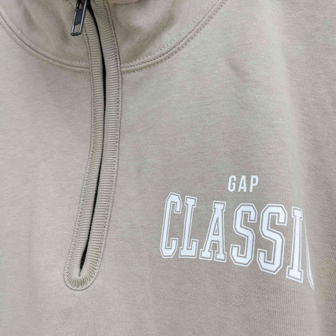 ギャップ Gap ハーフジップスウェット バックプリント レディース import:L