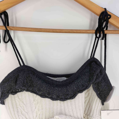 ザラ ZARA バイカラー ニットキャミソール レディース import:M