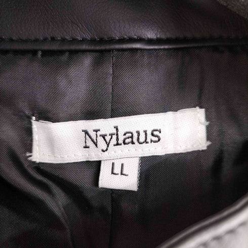 ナイラス NYLAUS フェイクレザー シングルライダース メンズ LL