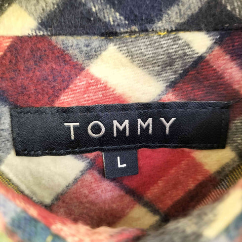 トミー TOMMY コットン フランネルシャツ メンズ import:L
