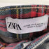 ザラ ZARA 裏地 タータンチェック ワイド バギー デニム パンツ メンズ 40
