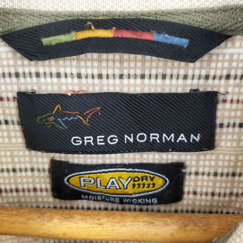 グレッグノーマン GREG NORMAN 総柄 ポロシャツ メンズ import:L
