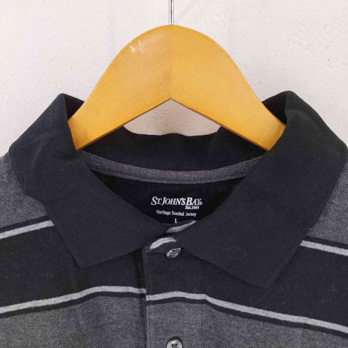 セントジョンズベイ STJOHNS BAY ボーダー L/S ポロシャツ メンズ import:L