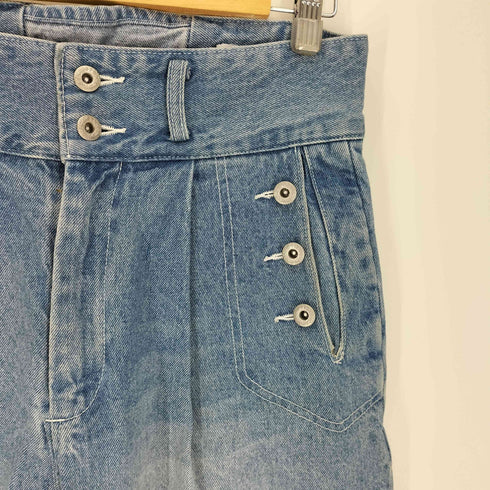 CAMPHOR WOOD 23AW laceup wide baggy sailor denim レースアップ ワイド バギー セーラー デニム パンツ メンズ JPN:M