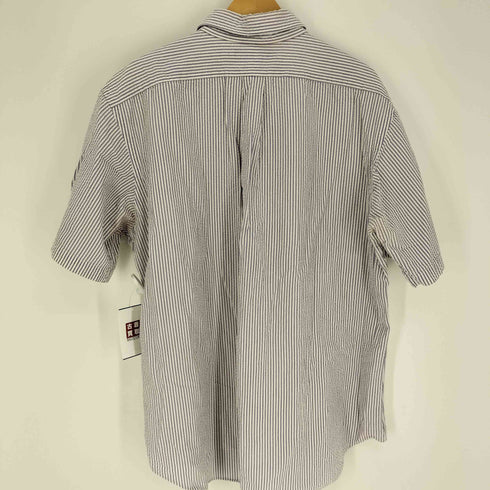 ラルフローレン RALPH LAUREN CLASSIC FIT ポニー 刺繍 シアサッカー B.D S/S ストライプ シャツ メンズ import:XL