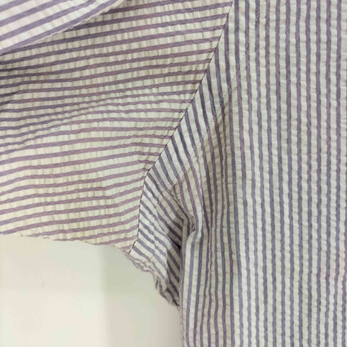 ラルフローレン RALPH LAUREN CLASSIC FIT ポニー 刺繍 シアサッカー B.D S/S ストライプ シャツ メンズ import:XL
