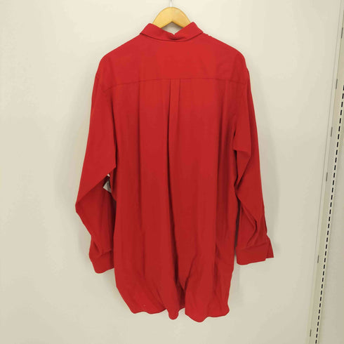 ヨウジヤマモトプールオム Yohji Yamamoto POUR HOMME 80s 丸文字タグ 刺繍 ウールロングシャツ メンズ JPN:M