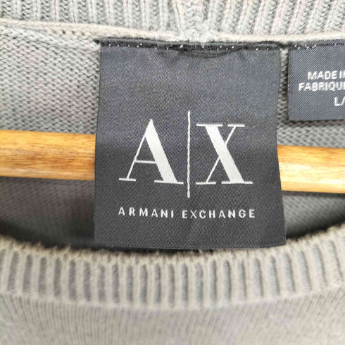 アルマーニエクスチェンジ ARMANI EXCHANGE フロッキープリントスレ加工 グラデーションコットンニット メンズ L