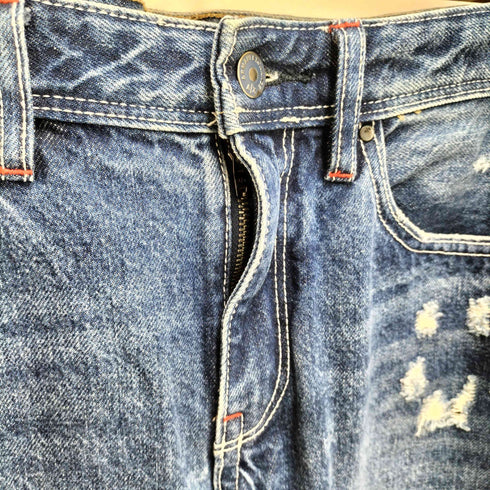 アルマーニジーンズ ARMANI JEANS J16 STRAIGHT リペア パッチ ダメージ加工 デニム パンツ メンズ 32