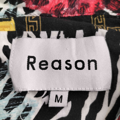 REASON 総柄 レーヨン シャツ メンズ import:M