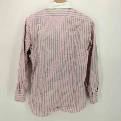 ポロバイラルフローレン Polo by RALPH LAUREN 丸襟 マチ付 ストライプシャツ メンズ import:M