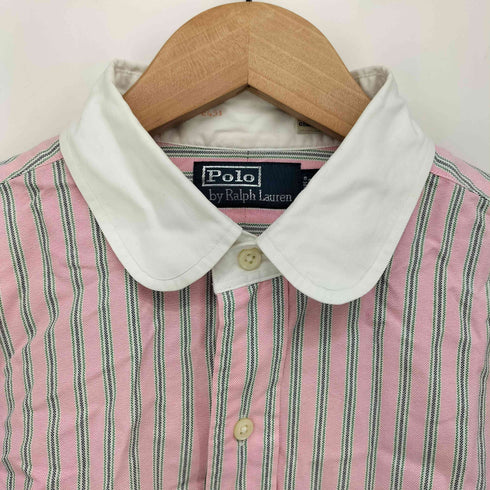 ポロバイラルフローレン Polo by RALPH LAUREN 丸襟 マチ付 ストライプシャツ メンズ import:M
