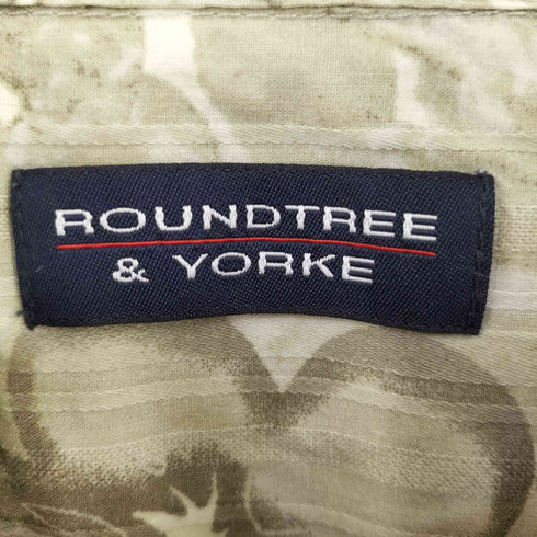 ラウンドツリーアンドヨーク roundtree&yorke 総柄 コットンレーヨン レギュラーカラーシャツ メンズ 3XLT