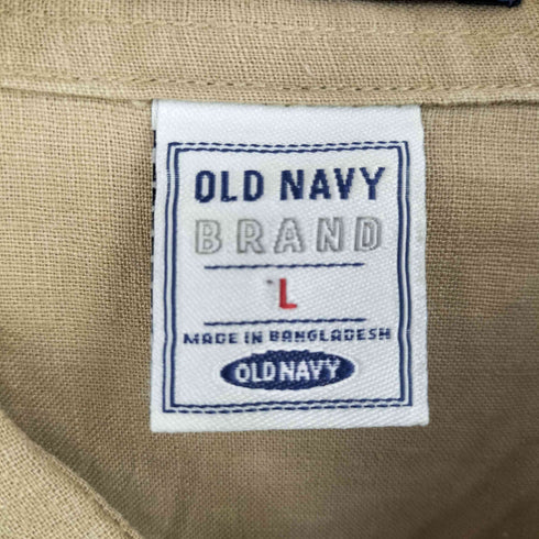 オールドネイビー OLD NAVY OLD リネンコットン レギュラーカラーシャツ メンズ import:L