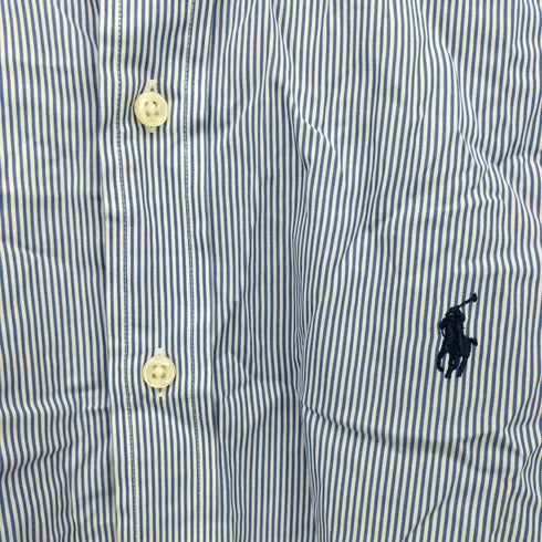 ラルフローレン RALPH LAUREN ポニー刺繍 ストライプ ボタンダウンシャツ メンズ import:M