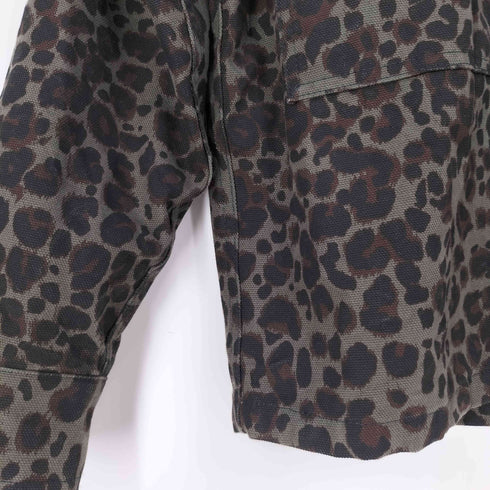 ザラ ZARA 襟切替 レオパード柄 カバーオール メンズ import:S