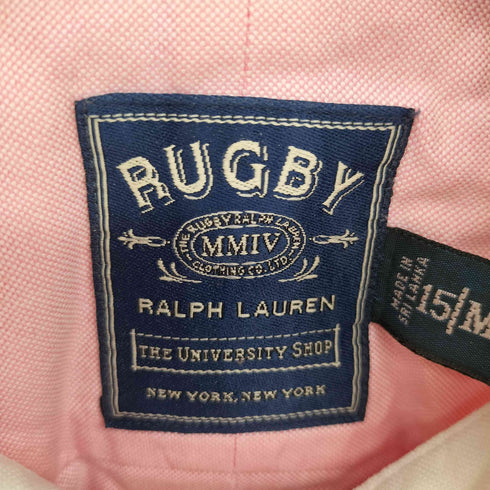 ラグビーラルフローレン Rugby Ralph Lauren マチ付 クレリック ボタンダウンシャツ メンズ import:M