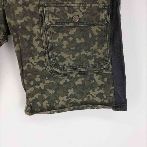 AND SUNS サイドレザー切替 カモフラショーツ メンズ JPN:L