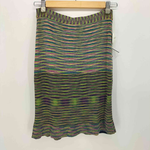 ミッソーニ MISSONI マルチカラー ニットタイトスカート レディース