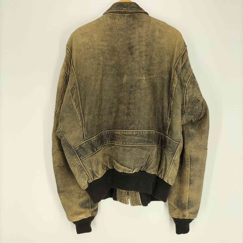 ショット Schott 80S USA製 SPORTWEAR 275L A-2 GENERAL ジップ レザー フライト ジャケット メンズ 46
