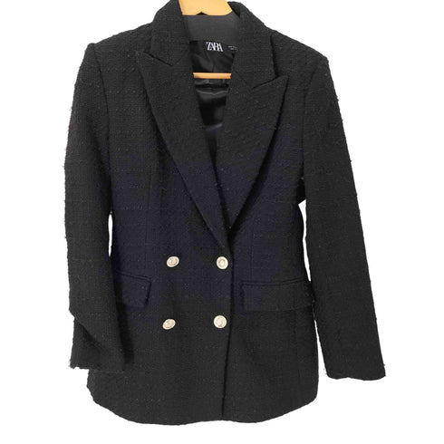 ザラ ZARA 金ボタン ダブルテーラードジャケット レディース import:M