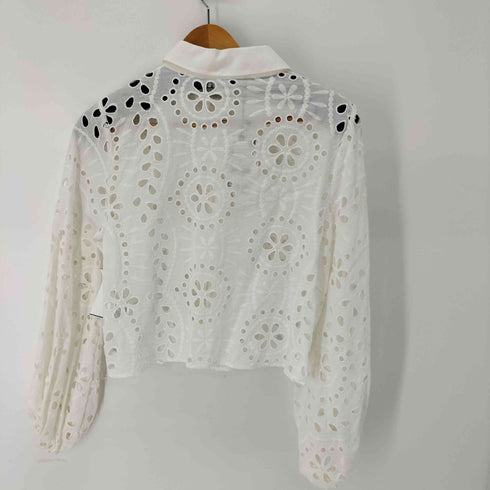 ザラ ZARA レースデザイン L/S シャツ レディース import:M