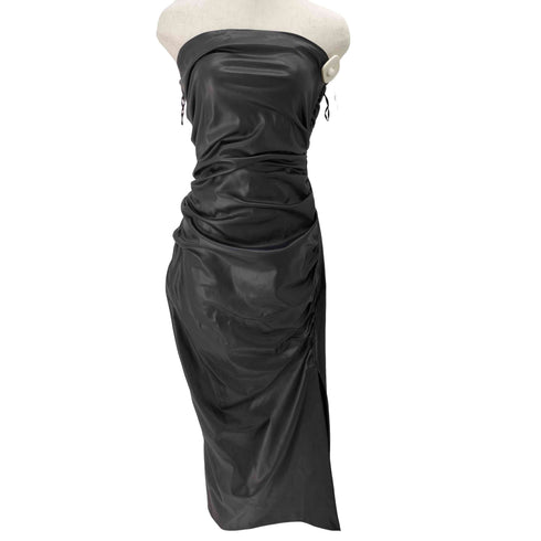 ザラ ZARA フェイクレザーデザインワンピース レディース import:S