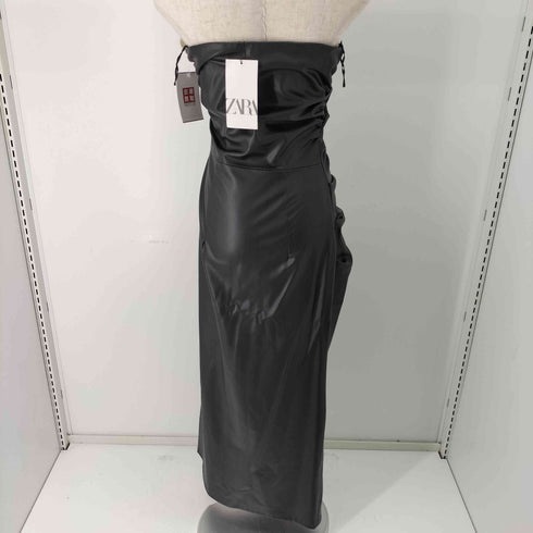 ザラ ZARA フェイクレザーデザインワンピース レディース import:S