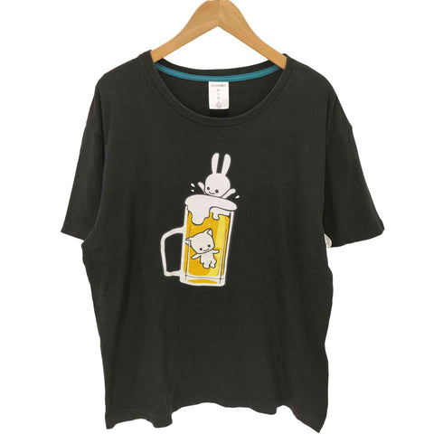 キューン CUNE S/S TEE ウサギ ビールジョッキ グラフィック プリント S/S クルーネック Tシャツ メンズ JPN:XL