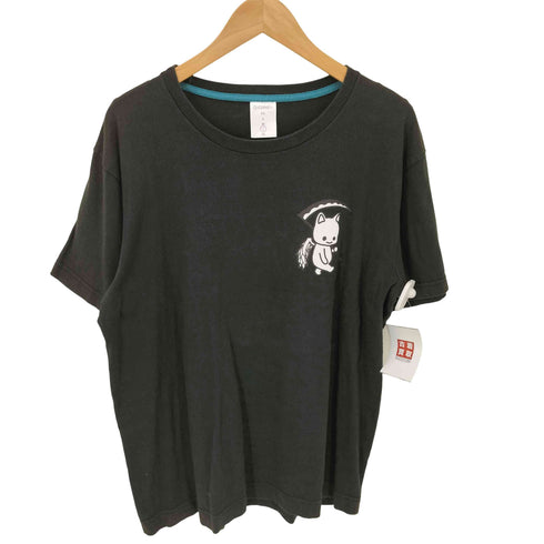 キューン CUNE S/S TEE 死神 ネコ グラフィック プリント S/S クルーネック Tシャツ メンズ JPN:L