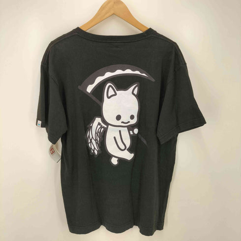 キューン CUNE S/S TEE 死神 ネコ グラフィック プリント S/S クルーネック Tシャツ メンズ JPN:L