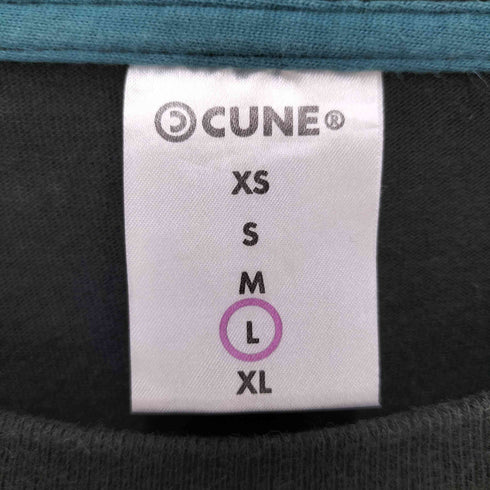 キューン CUNE S/S TEE 死神 ネコ グラフィック プリント S/S クルーネック Tシャツ メンズ JPN:L