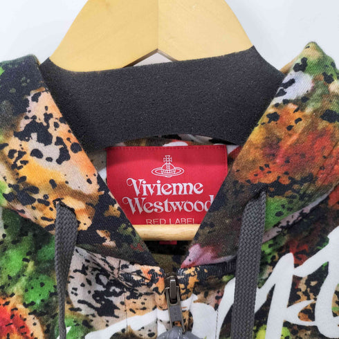 ヴィヴィアンウエストウッドレッドレーベル Vivienne Westwood RED LABEL FREEDOM FIGHTER FLOWER 総柄プリントオーバーサイズパーカー メンズ 00