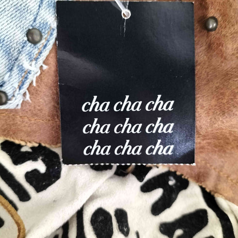 chachacha パッチワーク スタッズ 切替 フリル キャミソール レディース JPN:M