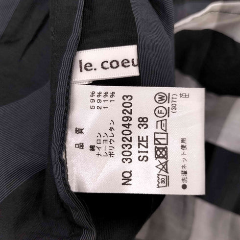 ルクールブラン le.coeur blanc 23SS チェック ストライプ リバーシブル スカート レディース JPN:38