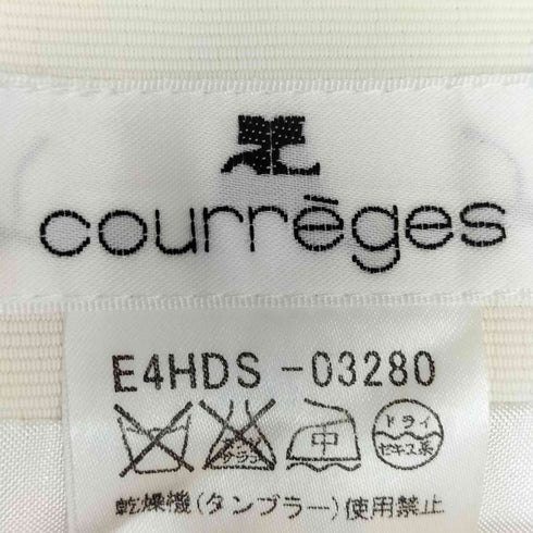 クレージュ courreges シルク混 キルティング フロントスリット タイトスカート レディース JPN:38