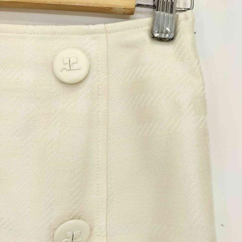 クレージュ courreges チェック ダブルボタン タイトスカート レディース JPN:38