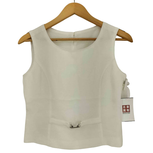 クレージュ courreges アセテートレーヨン ベルトデザイン タンクトップ レディース JPN:9号