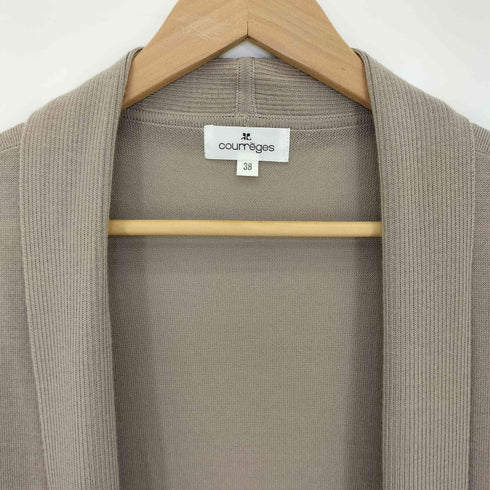 クレージュ courreges アクリルウール ボタンレス ロングカーディガン レディース JPN:38