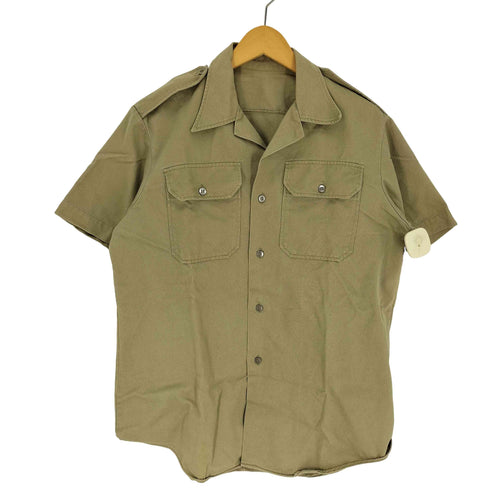 ユーエスアーミー U.S. ARMY 70S TWLL SHORT SLEEVE KHAKI ARMY SHADE 1 フラップポケット エポレット ミリタリー シャツ 75年製 メンズ import:M