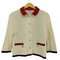 クレージュ courreges 丸襟 七分丈 コットンニットジャケット レディース JPN:38