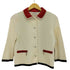 クレージュ courreges 丸襟 七分丈 コットンニットジャケット レディース JPN:38