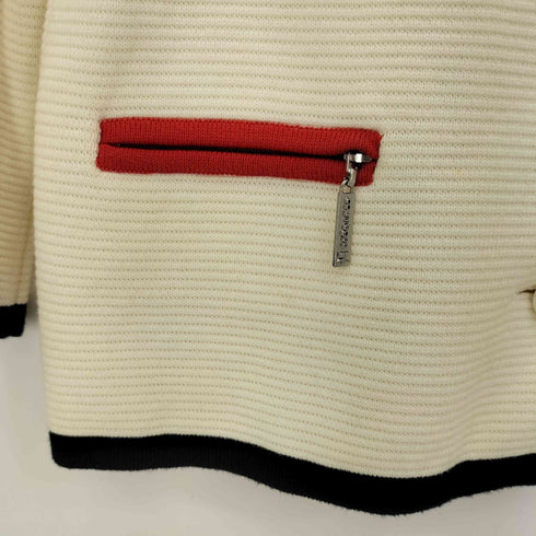 クレージュ courreges 丸襟 七分丈 コットンニットジャケット レディース JPN:38