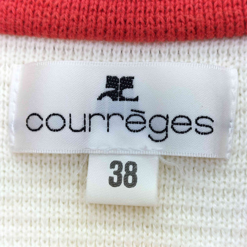 クレージュ courreges 丸襟 七分丈 コットンニットジャケット レディース JPN:38