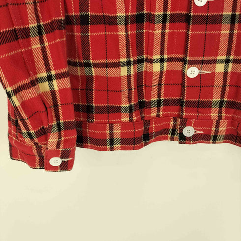 リーバイス Levis チェック柄 フラップポケット サイドアジャスター コットン シャツ ジャケット メンズ import:M