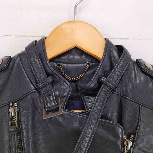 ギャップ Gap 00S OLD ダブルジップレザーライダースジャケット レディース XS