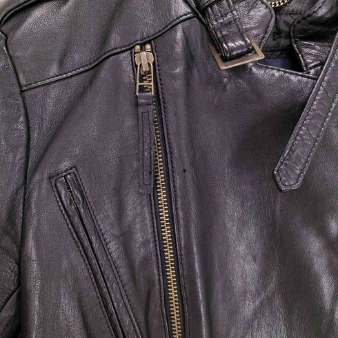 ギャップ Gap 00S OLD ダブルジップレザーライダースジャケット レディース XS