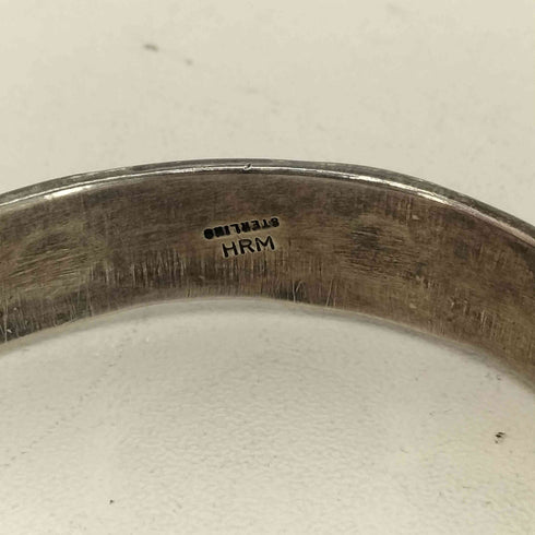 ナバホ NAVAJO STERLING HRM ヘンリマリアーノ シルバーバングル メンズ