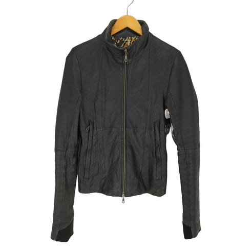 ジージーディー GGD 裏地総柄 ハイネックレザージャケット メンズ 2